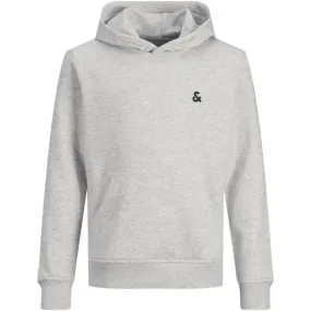 12213100 JJESTAR ROOF SWEAT HOOD NOOS JNR WHITE MELANGE