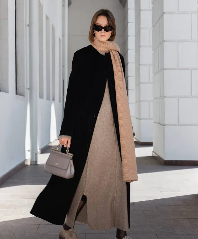Ballantyne Brown woolen scarf