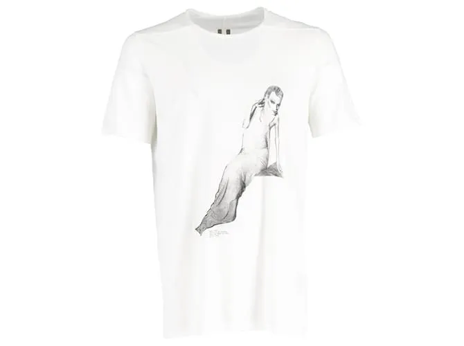 Camiseta gráfica Level DRKSHDW de Rick Owens en algodón blanco 