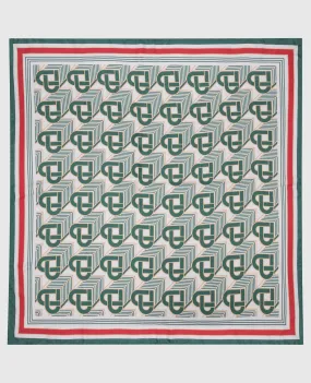 Casablanca Heart Monogramme silk scarf