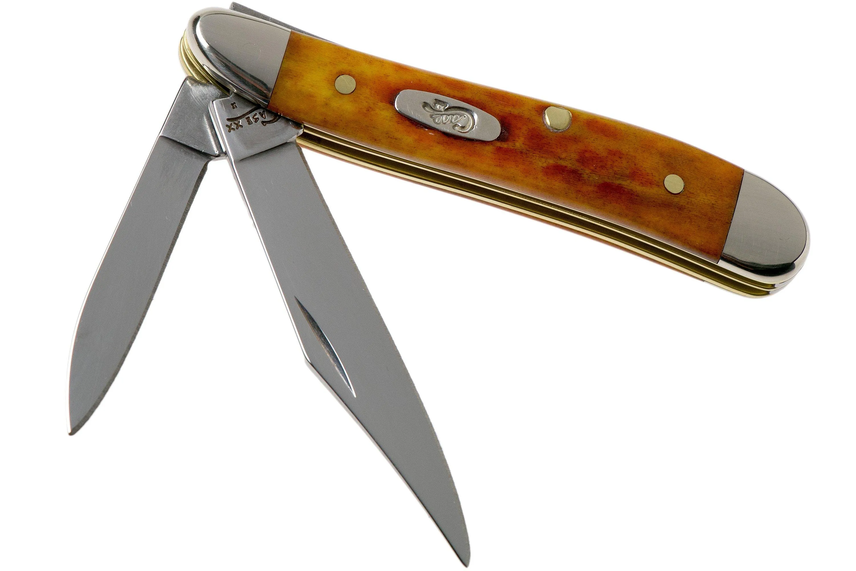 Case Knives Peanut Pocket Worn Harvest Orange Bone Corn Cob Jig 07404, 6220 SS navaja