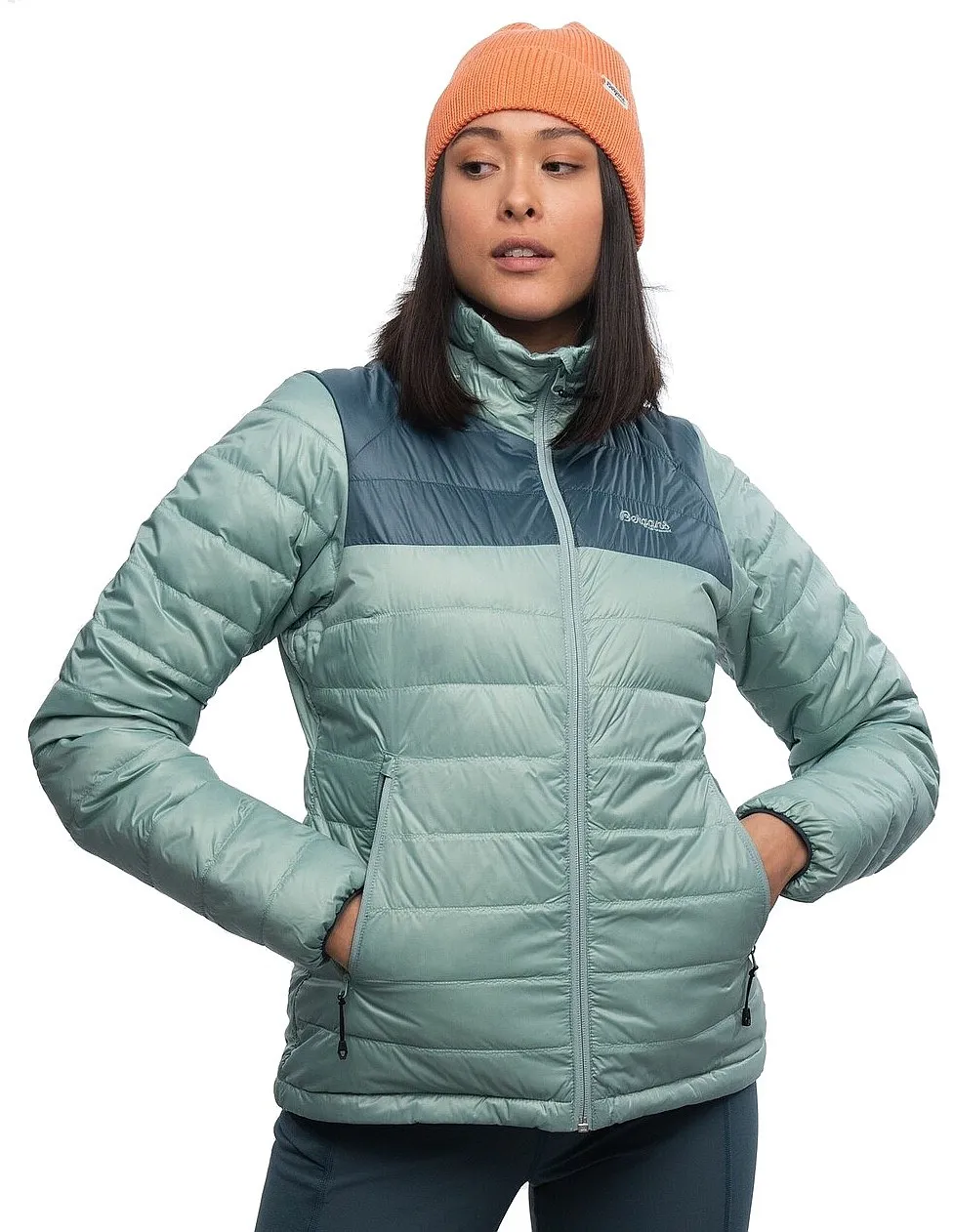 chaqueta Bergans Røros Light Insulated - Misty Forest/Orion Blue - women´s