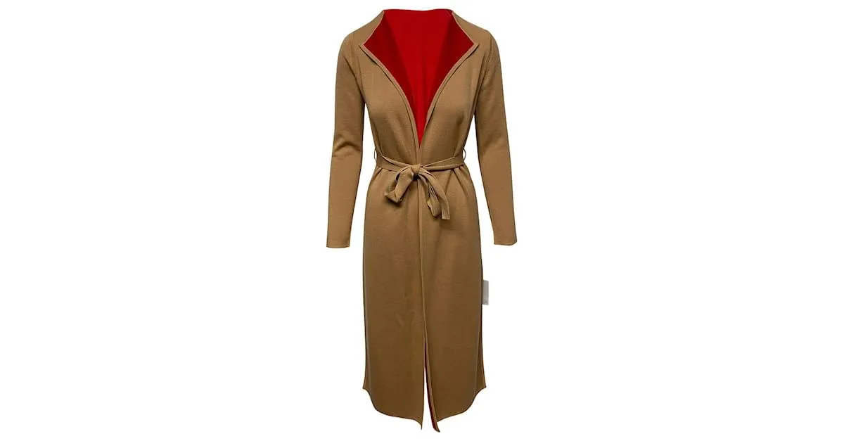 Chaqueta cruzada reversible Nancy de Gabriela Hearst en lana marrón Castaño 