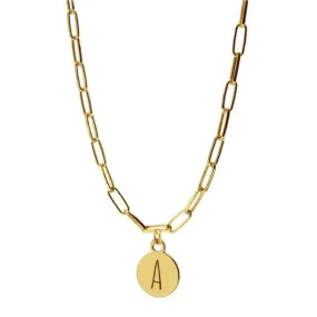 Collar Link Chapitas Oro