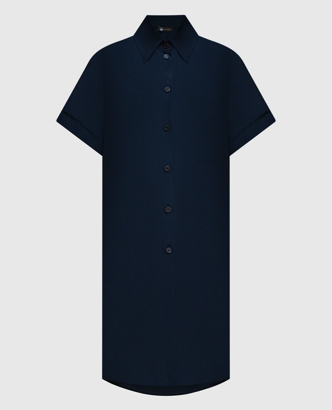 COLOMBO Blue elongated blouse with silk