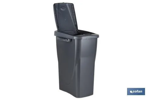 Cubo de basura gris para desechos en general | Tres medidas y capacidades diferentes
