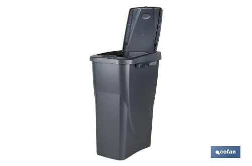 Cubo de basura gris para desechos en general | Tres medidas y capacidades diferentes