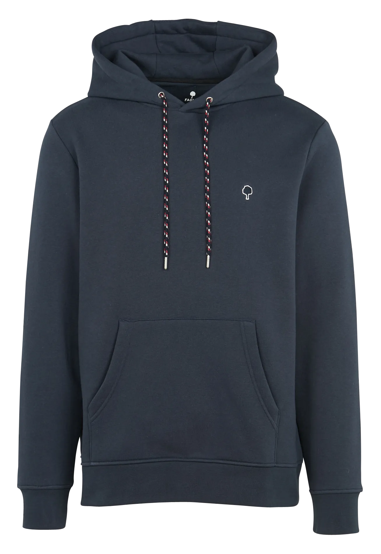 DIRAC - Sudadera regular fit de mezcla de algodón con capucha en azul