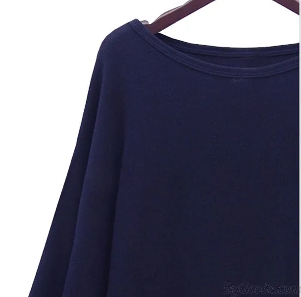 Fashion New Style  Bat Sleeve Irregular Wool Sweater&Cardigan 