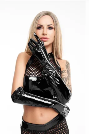 Guantes de Vinilo con cremallera Negro 