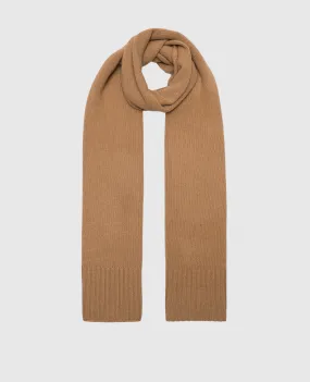 JOSEPH Brown cashmere scarf