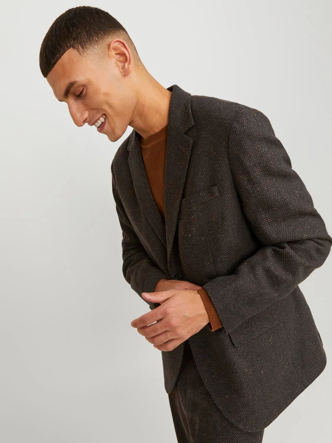 JPRTWEED Blazers Corte super slim | Marrón oscuro | Jack & Jones®