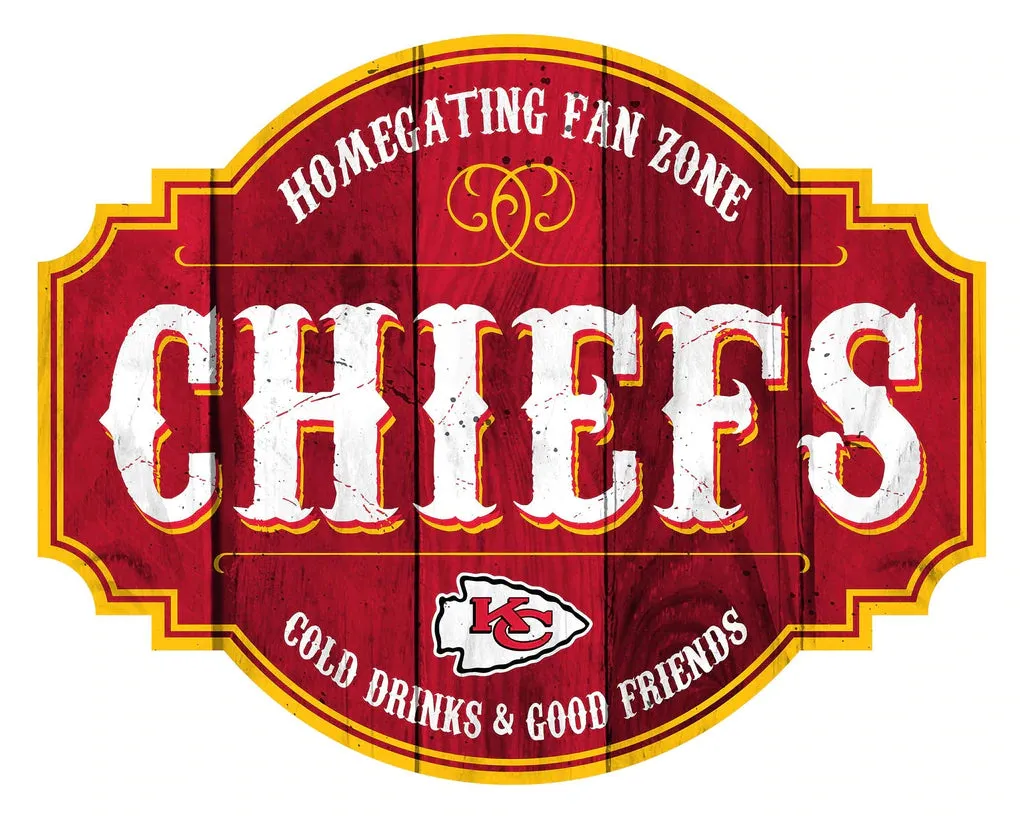 Letrero Madera Tavern Sign Chiefs 24 Pulgadas