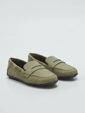 Mocasines de antelina - KAKI