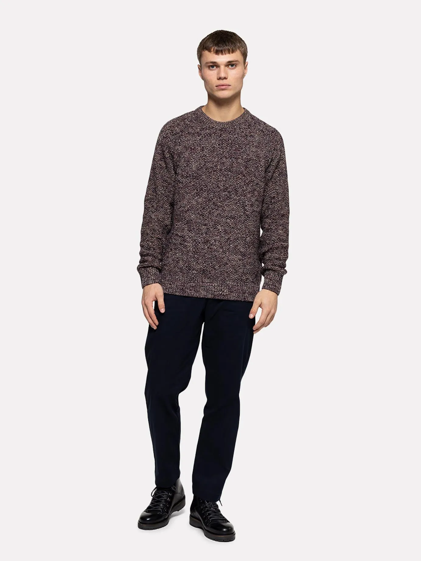 MULTICOLORED SWEATER BORDEAUX