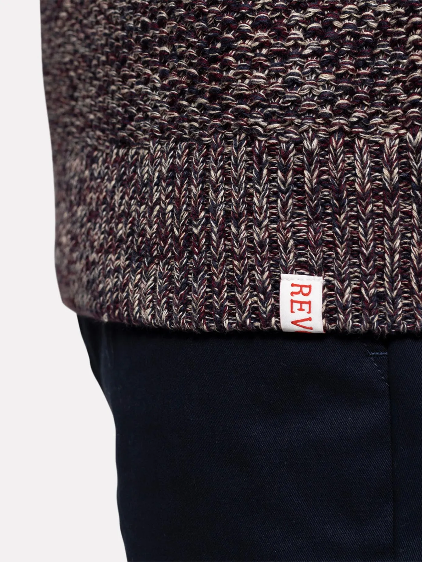 MULTICOLORED SWEATER BORDEAUX