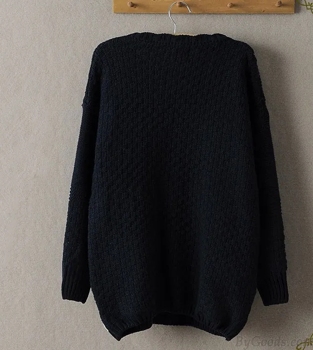  New Style Cute Eyes Cat Wool Sweater&Cardigan