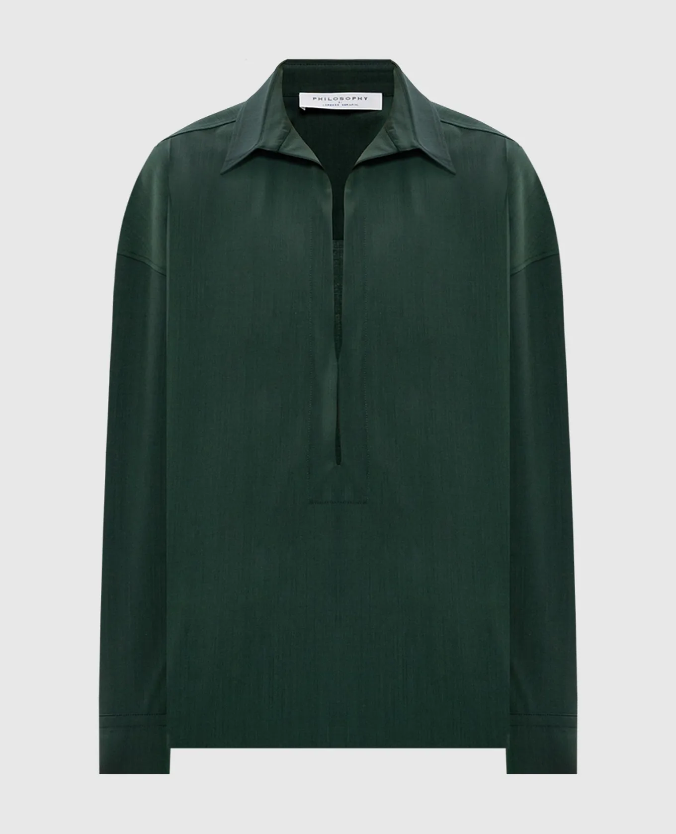 Philosophy di Lorenzo Serafini Green blouse with wool