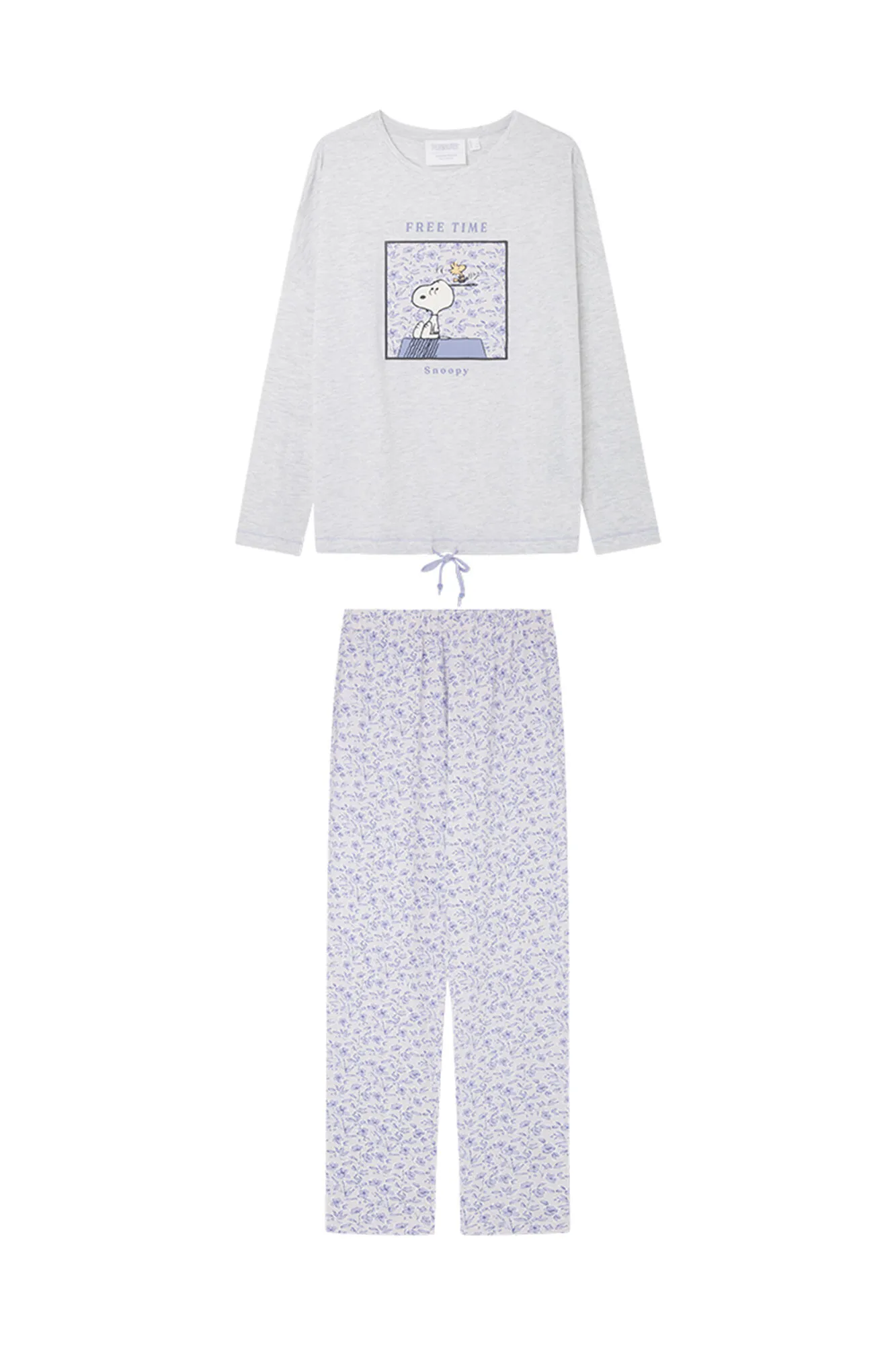 Pijama 100% algodón gris Snoopy