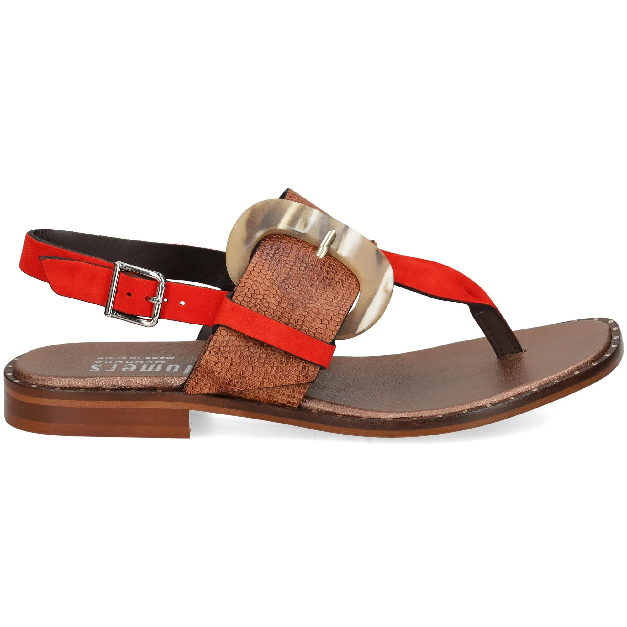 PLUMERS Sandalias planas de Mujer CORAL