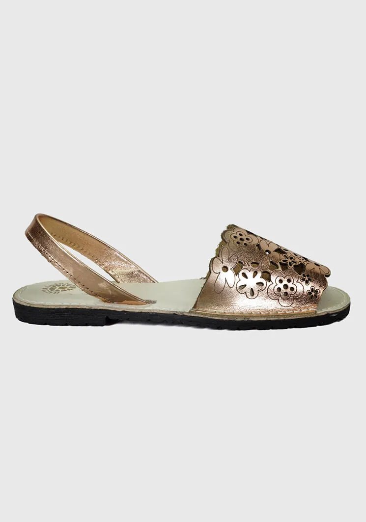 Sandalia Cuero Jeyme Bronce