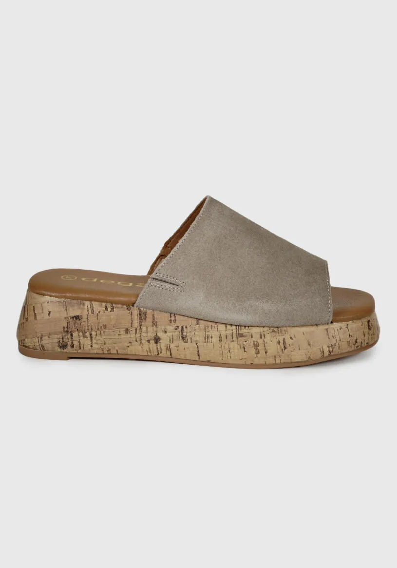 Sandalia Madeira Taupe