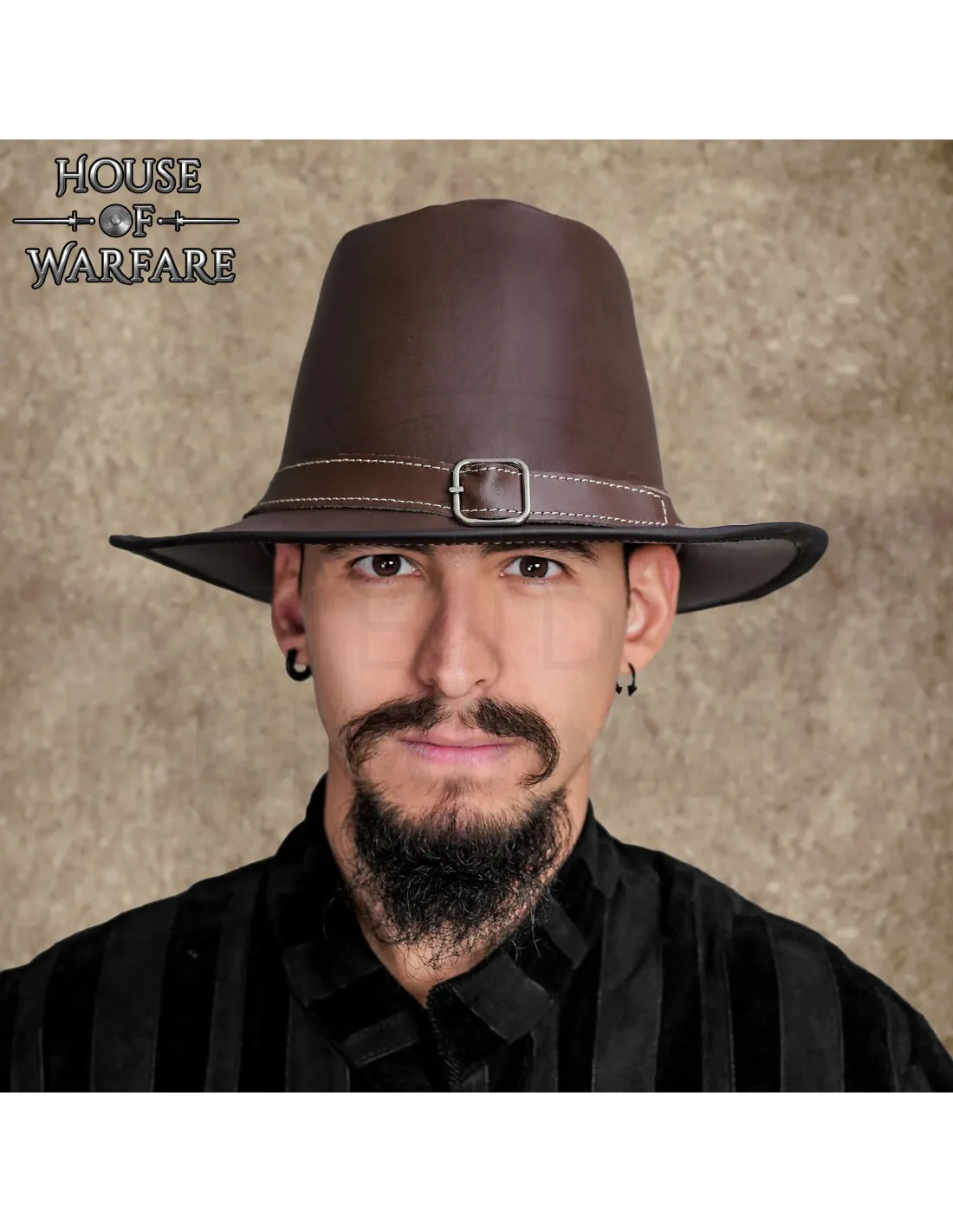 Sombrero barroco caballero marrón, siglo XVII