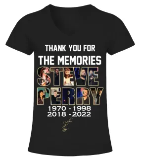 STEVE PERRY 1970-1998,2018-2022 Camiseta cuello pico Mujer