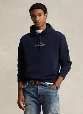 Sudadera recta de mezcla de algodón con capucha en azul