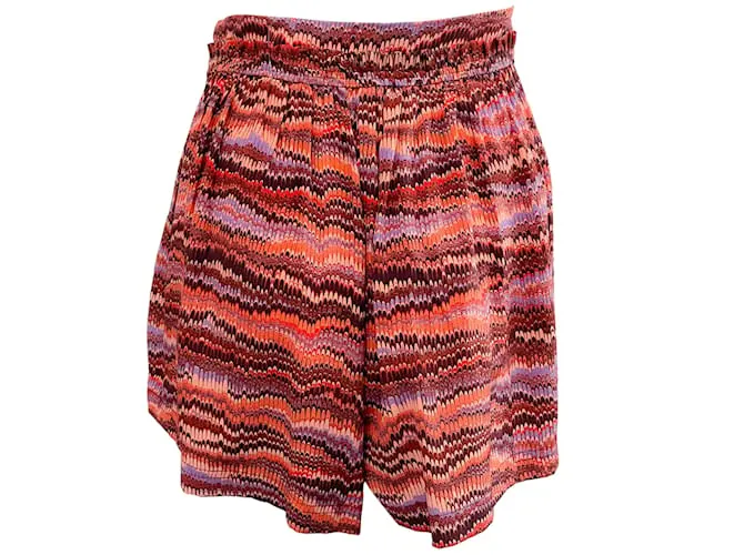 Ulla Johnson Pantalones cortos Alina de seda violeta zafiro Roja 