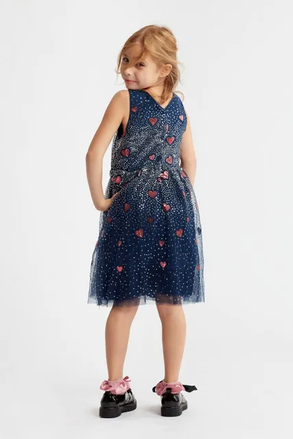 Vestido de niña de fiesta Ismena azul