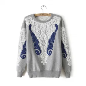 Vintage Baroque Palace Style Lace Sweater&Cardigan 