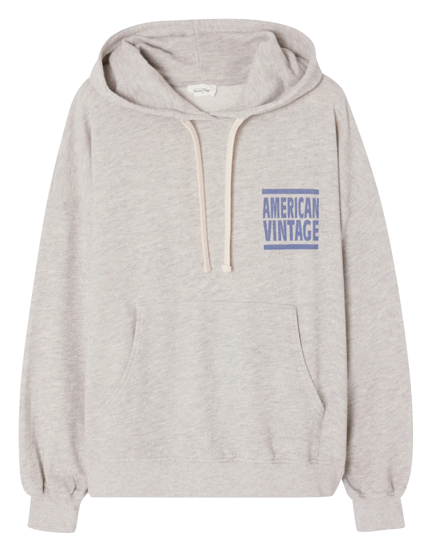 ZOFBAY - Sudadera de mezcla de algodón serigrafiada con capucha en gris